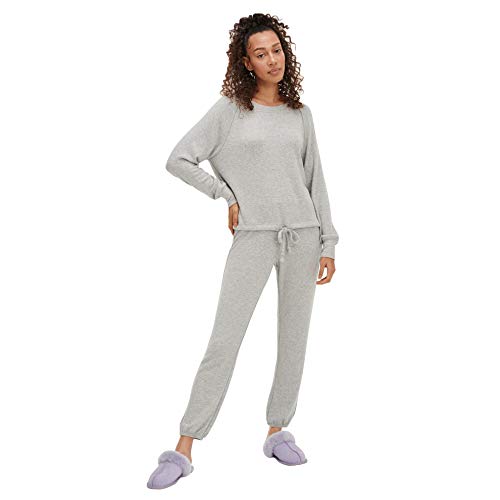 UGG Women's Gable Set Pajamas, Grey Heather, L